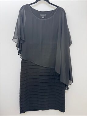 Black Overlay Dress by Scarlett